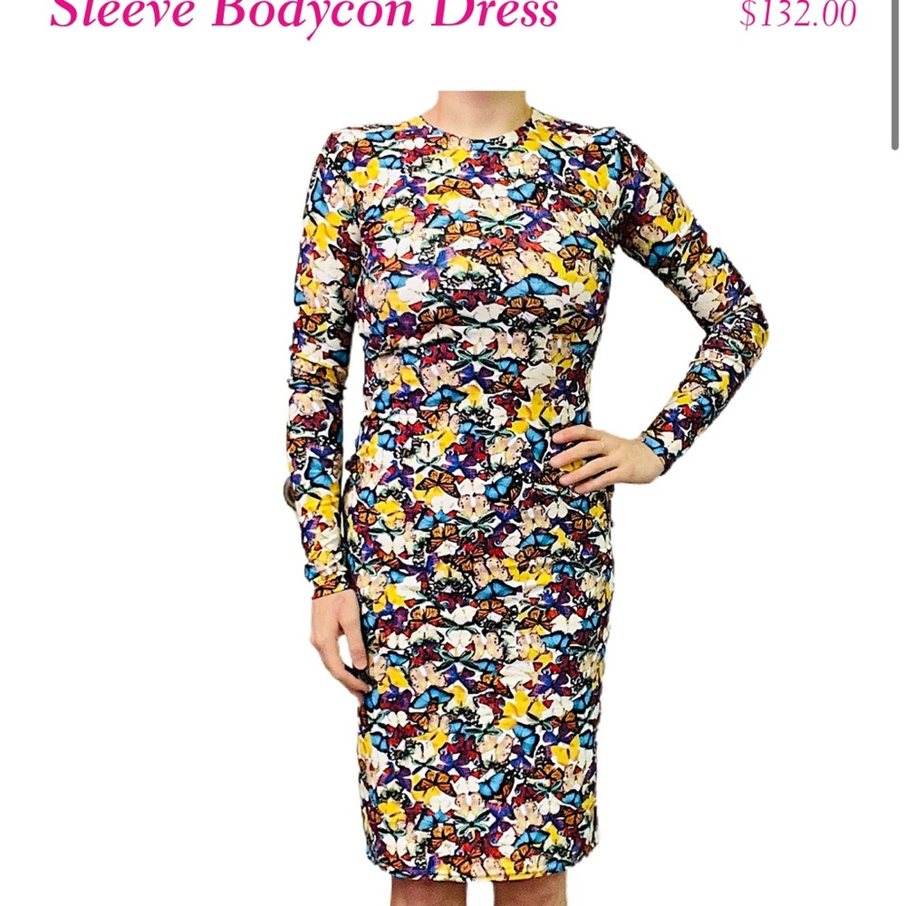 Project Runway Brittany Allen Multicolor Bodycon Dress